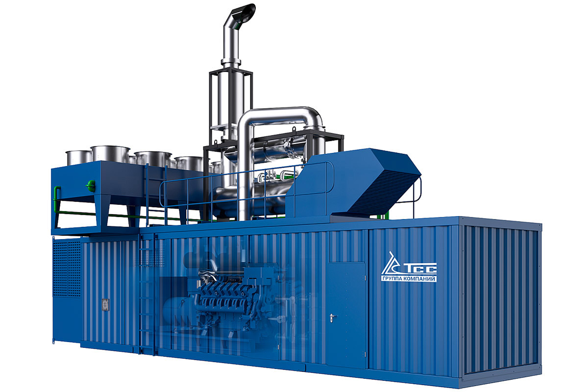 картинка Газопоршневая электростанция ТСС GE-1000 контейнерного исполнения